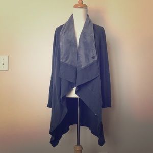 Juicy Couture Gray Waterfall Front Cardigan